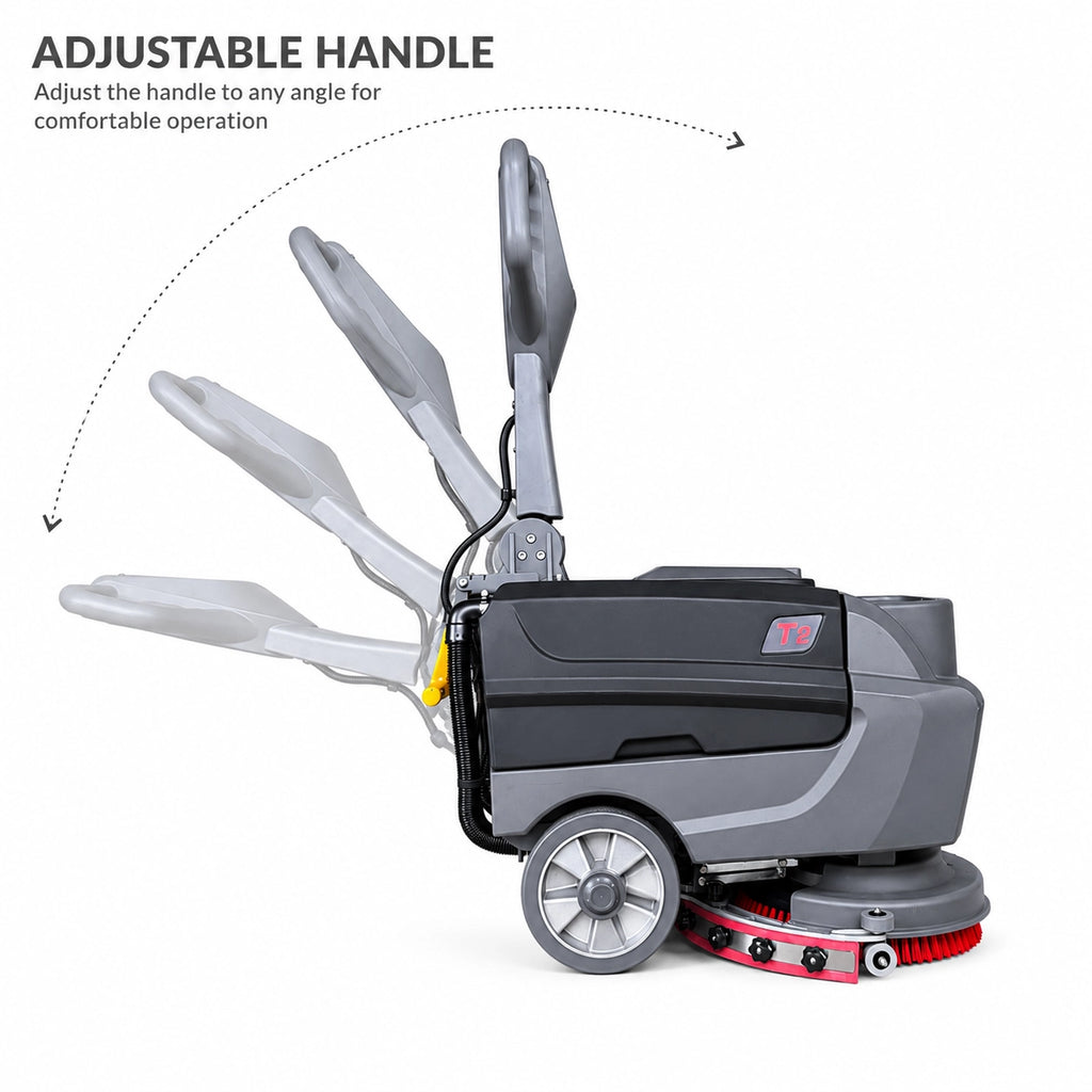 Compact Commercial Floor Scrubber - Cordless Walk-Behind Hard Floor Cleaner